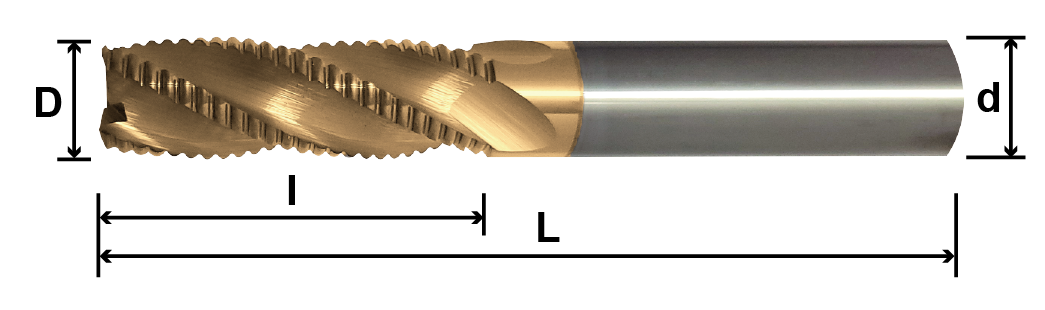 MHR (Roughing End Mills), 4 Flutes