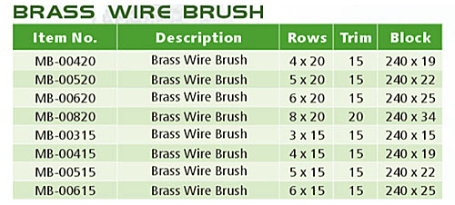 BRASS-WIRE-BRUSH-MB-00315 / MB-00415 / MB-00820