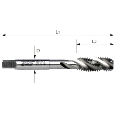 Spiral Fluted Machine Taps-M(JIS)-T6BE