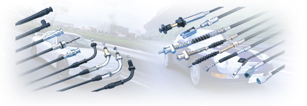 control cable products for cars including brake cable, clutch cable, accelerator cable and choke cab