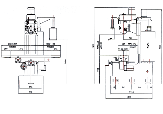 床式立銑床-EZ-B820S 16SPEED HEAD