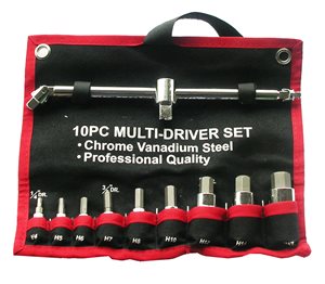 10PCS MULTI-DRIVE BIT SOCKET SET-No. TTT-1056