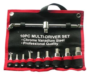 10PCS MULTI-DRIVE BIT SOCKET SET-No. TTT-1056