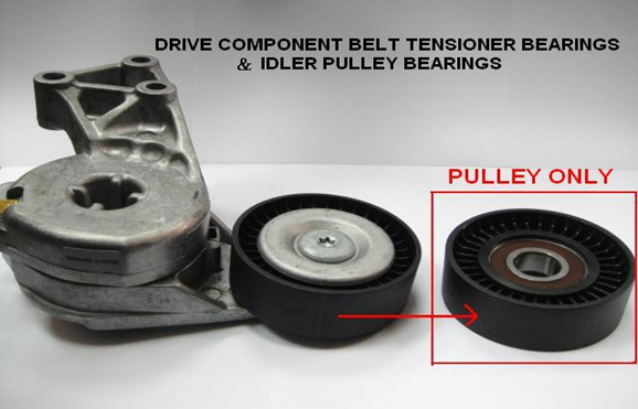 Drive compontent belt tensioner bearings & idler pulley bearings