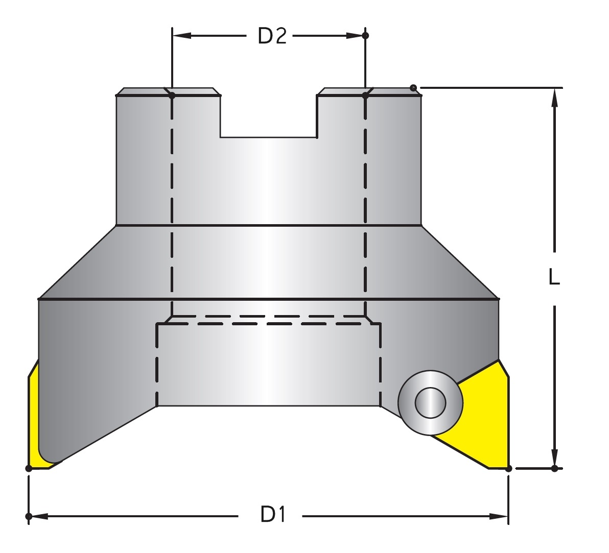Right-Angle Face Milling Cutter (TP Indexable Insert)-TP