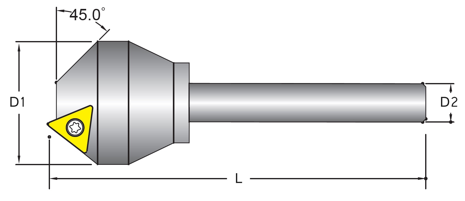 Chamfer／Countersink Cutter (for Drilling)-DTT 45°