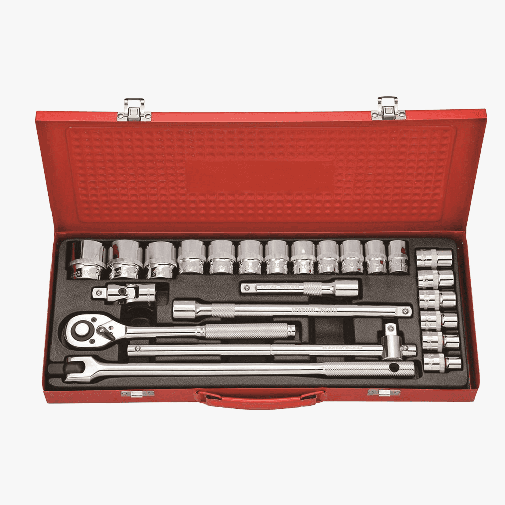 24pcs 1／2" Dr. Socket Wrench Set with F Handle