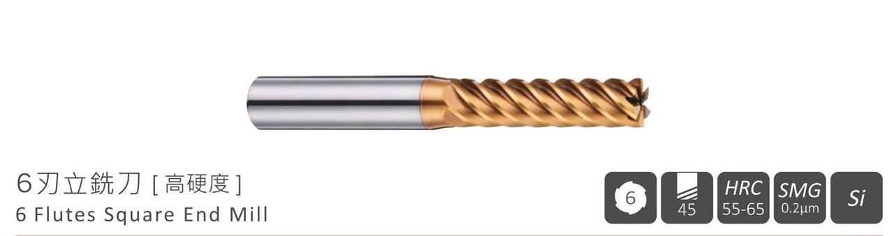 6 Flutes Square End Mill