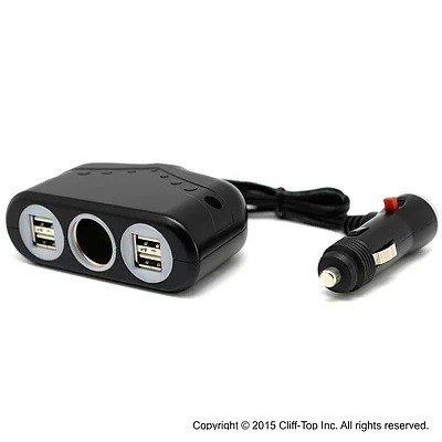 Cliff-Top™ 12-36v ／ 10Amp Multi-Socket Car Charger