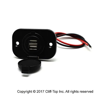 Cliff-Top® 12V 4.2A Dual USB Charger Panel Mount