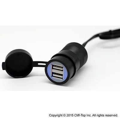 Cliff-Top™ Extended-Reach 3.3 Amp USB Car Charger