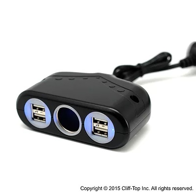 Cliff-Top™ 12-36v ／ 10Amp Multi-Socket Car Charger