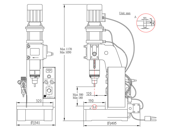 Pneumatic Riveting Machine