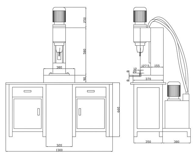 Pneumatic Radial Riveting Machine