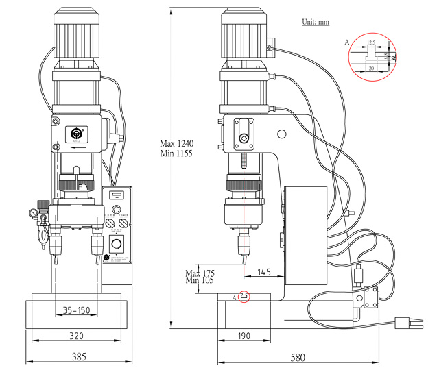 Double Axle Pneumatic Riveting Machine