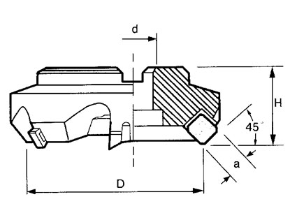 VERTEX FACE Milling Cutter 45° SE545,445 SERIES-SE545,445