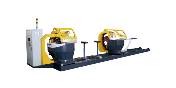 JIH-T5 - 5 Axis Automatic Double Head Tilting & Rotary Sawing Machine-JIH - T5