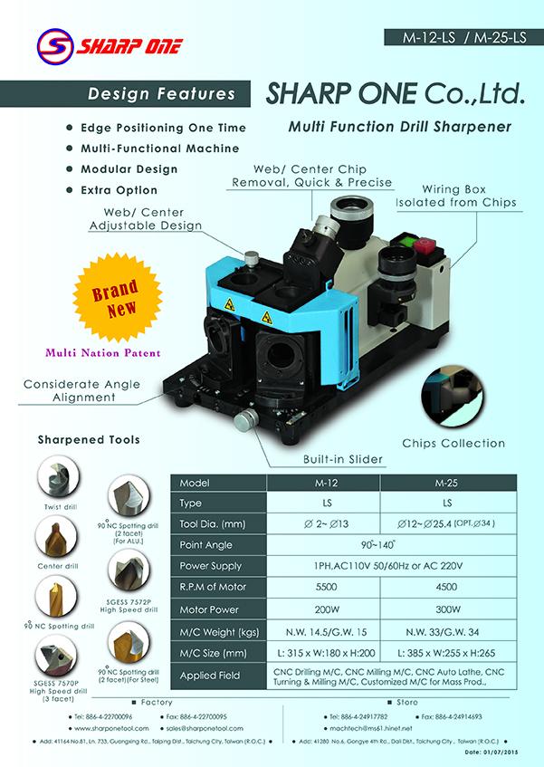 Drill Bit Sharpener M-12-LS -M12LS/ M25LS