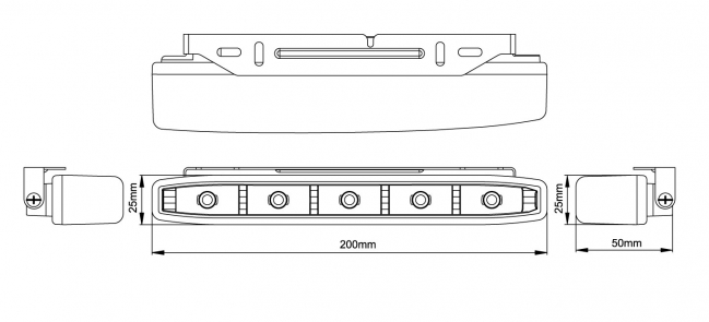 DRL W／POSITION- UNIVERSAL-200mm