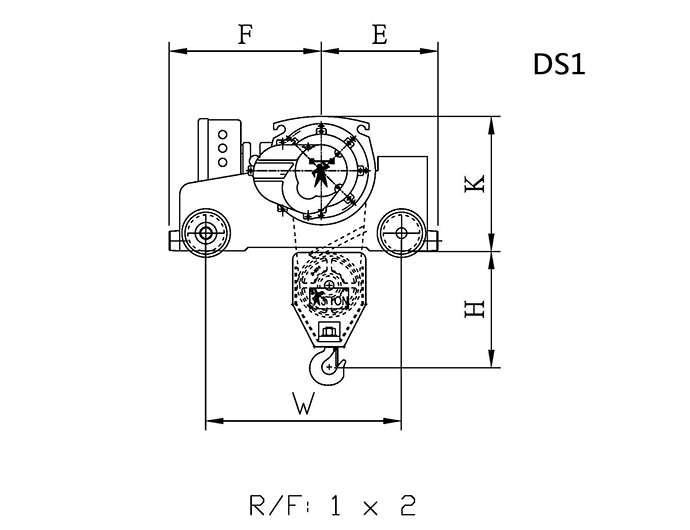 60HZ Double-Rail Wire Rope Hoist -Single Speed