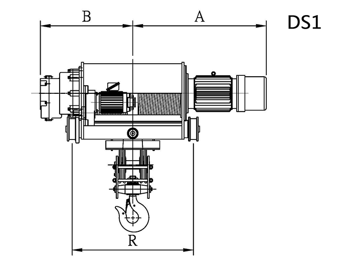 50HZ Double-rail Wire Rope Hoist -Single Speed