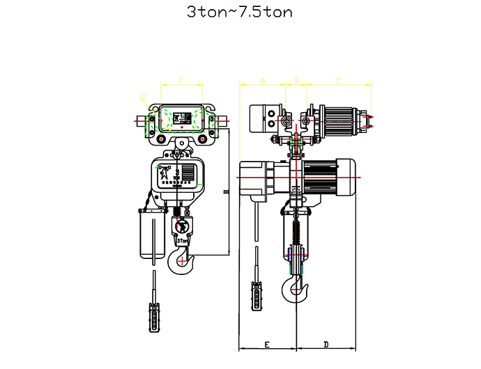 60HZ Electric Monorail Chain Hoist