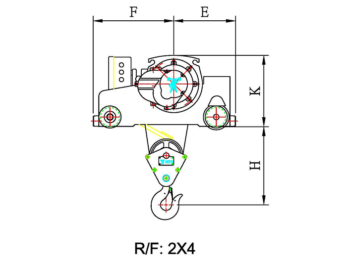 50HZ 雙軌雙速電動鋼索吊車