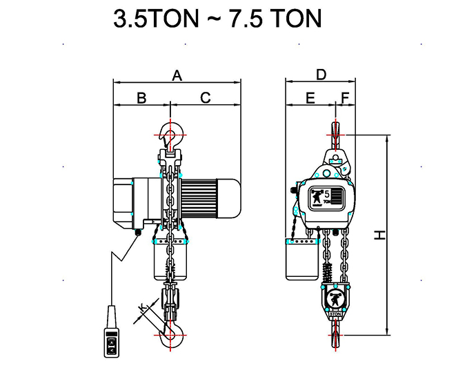 60HZ Electric Chain Hoist