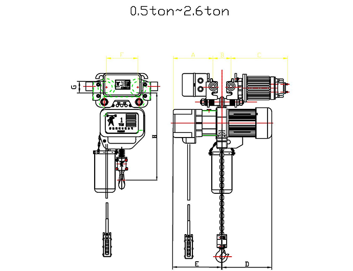 60HZ Electric Monorail Chain Hoist