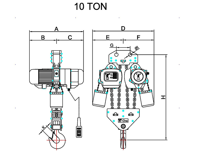 60HZ Electric Chain Hoist