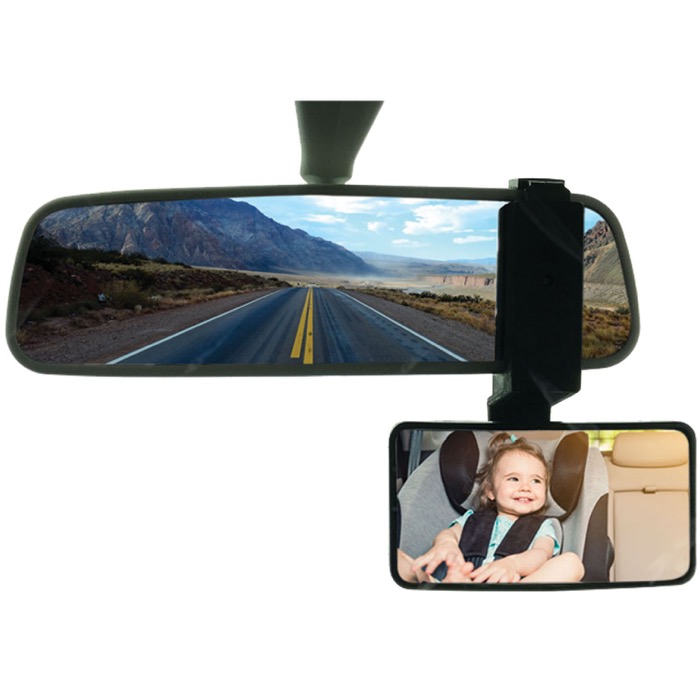 MONITOR MIRROR (PATENTED) RECTANGULAR, CLIP BASE-LY-12