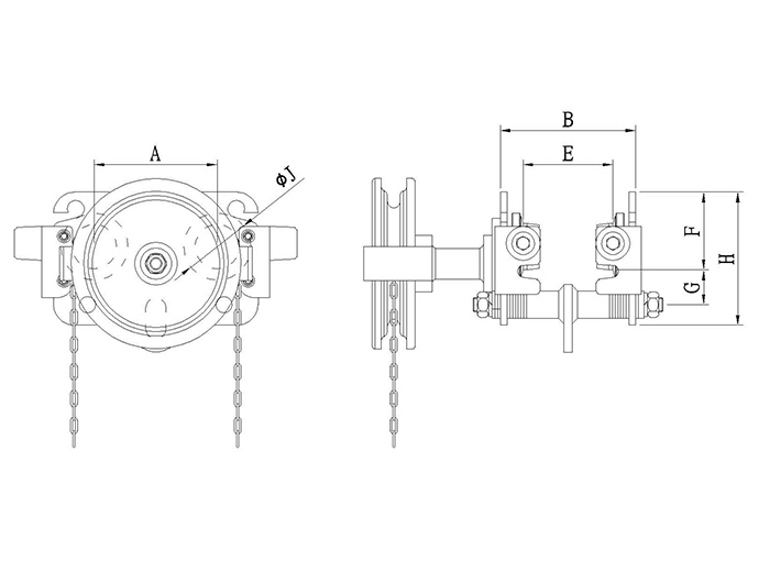 50HZ Geared Trolley