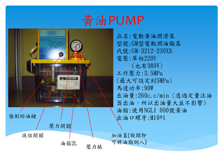 電動黃油PUMP-工具機使用