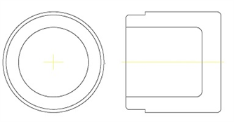 Titanium pistons of brake, brake caliper, type B