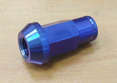 Wheel nut, standard head taper seat Titanium nuts.