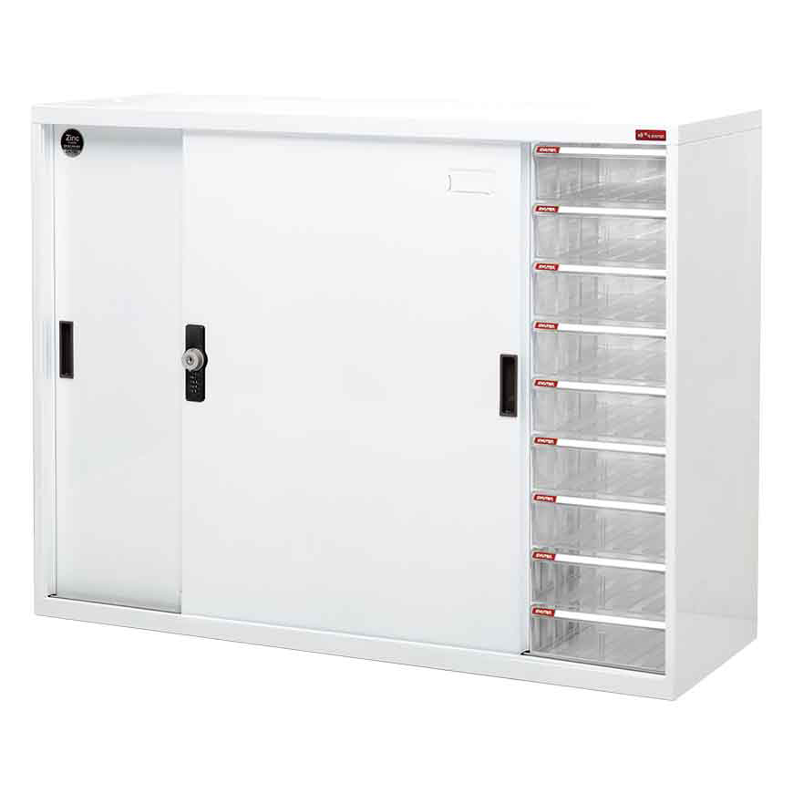 帶鋼門或玻璃門的可上鎖文件櫃-DU-11809M