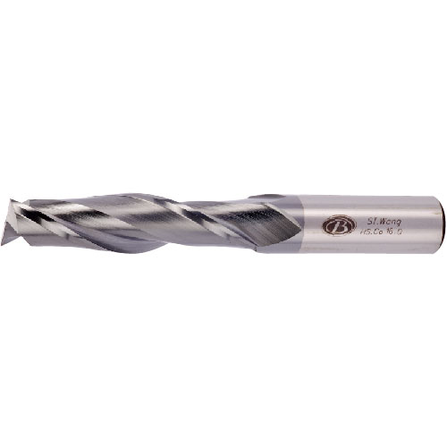 HSS-CO END MILLS, LONG FLUTE, 2 FLUTE, TICN COATING-STW-SUS2TL (TICN)