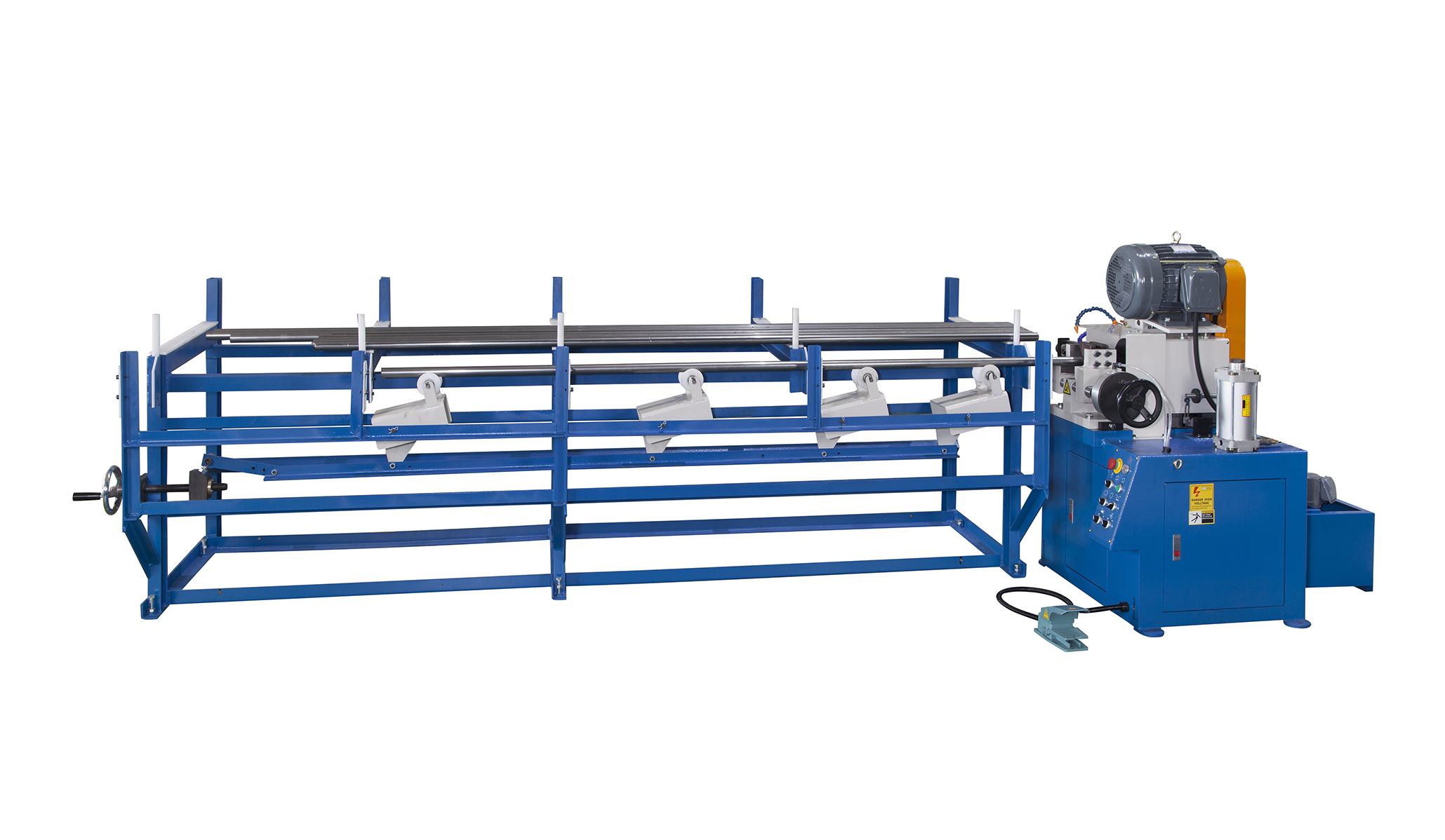 SINGLE END CHAMFERING MACHINE FOR METAL ROUND TUBE,BAR／SEMI AUTOMATIC TYPE-C-180-2A,C-300-1A,C-300-2A