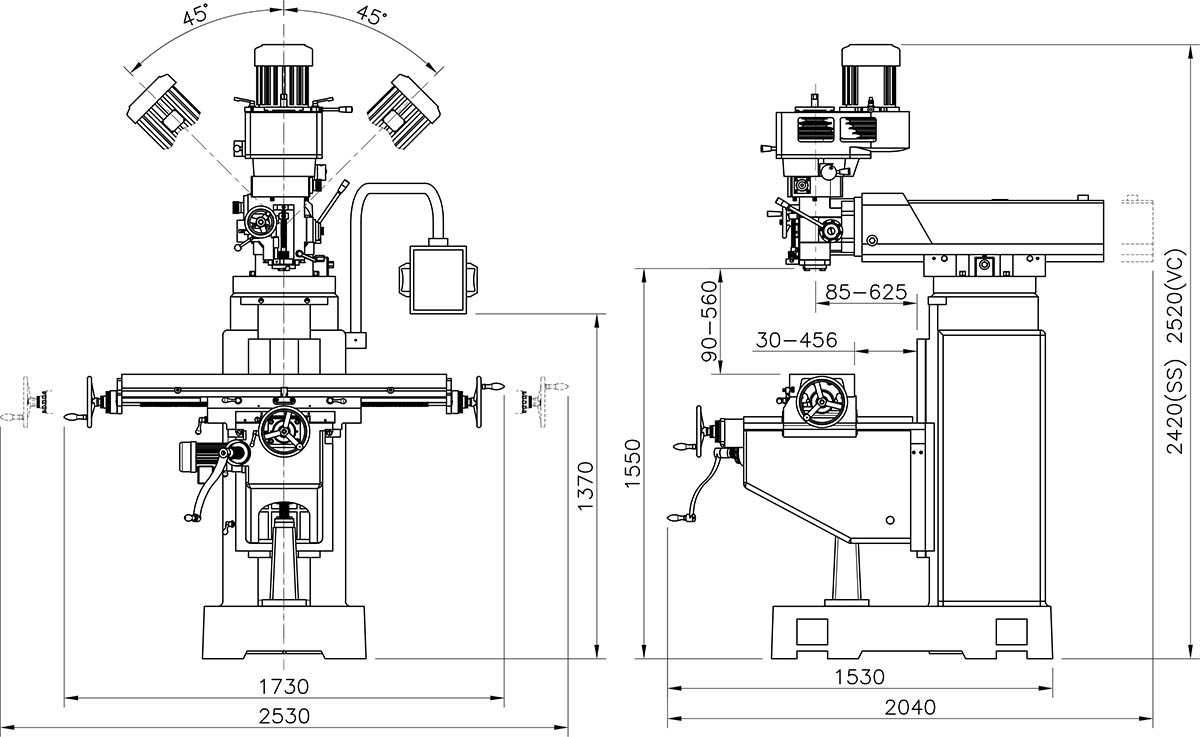 Vertical Turret Milling Machine-YSM-18 SERIES