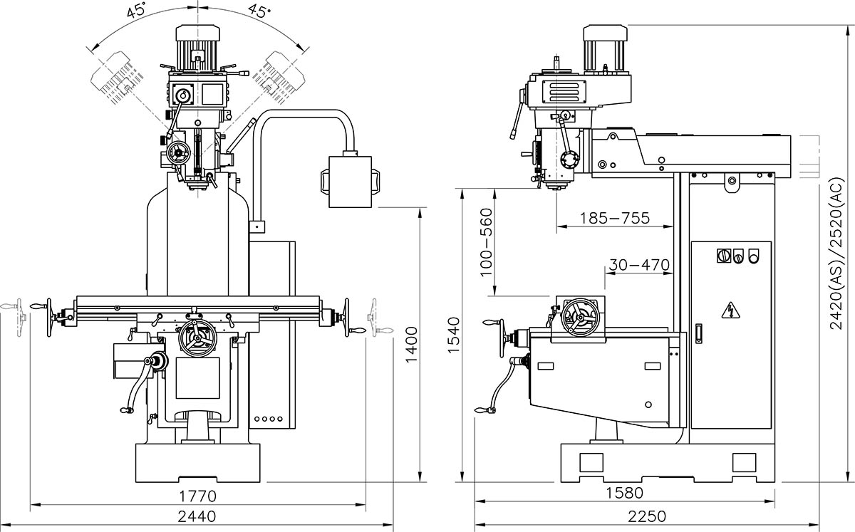 Vertical Turret Milling Machine-YSM-20A SERIES