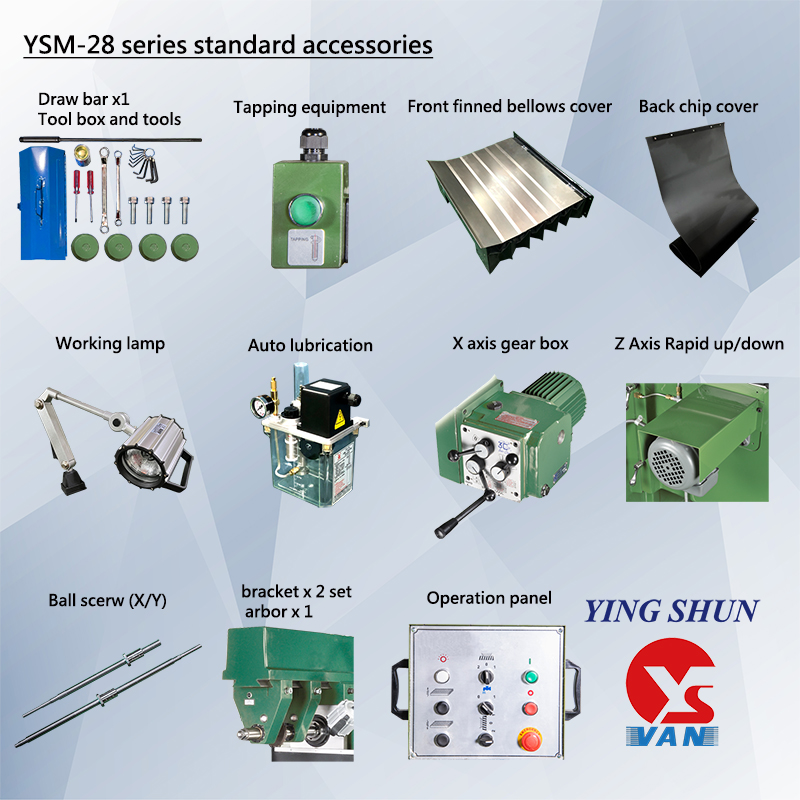 Vertical & Horizontal Milling Machine-YSM-28 SERIES