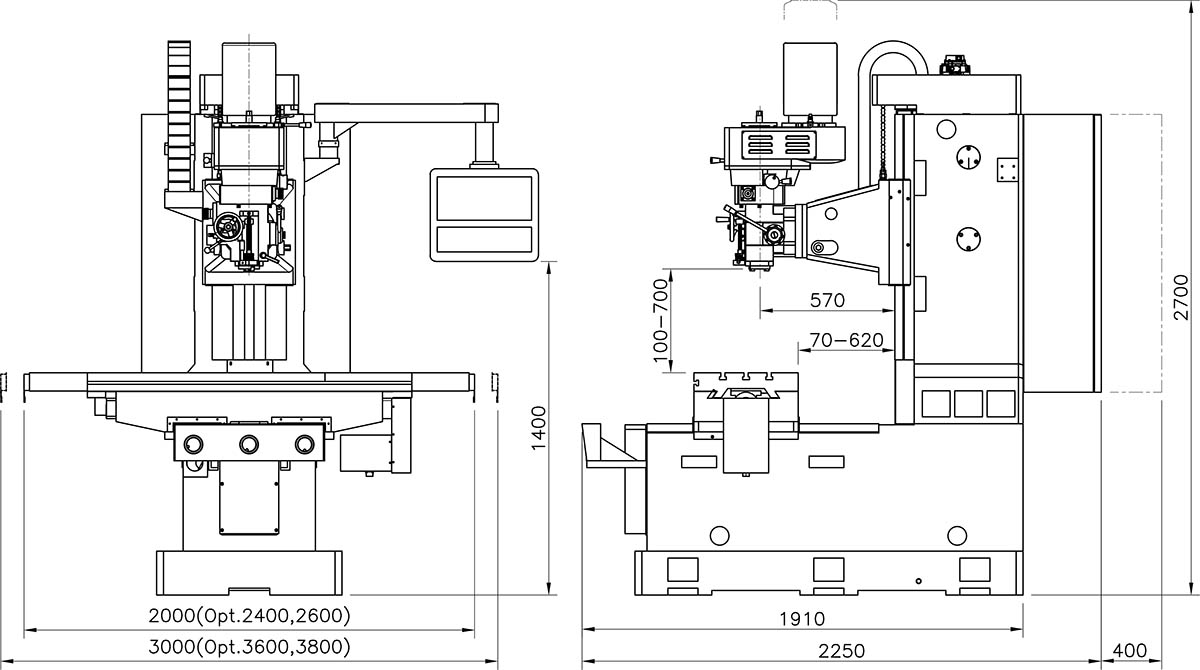 CNC Bed Type Milling Machine