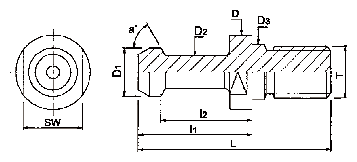 PULL STUD ( GRINDING THREAD )-PS