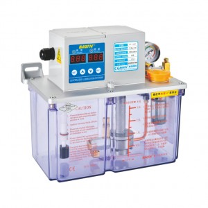 Thin oil lubrication pump with digital display