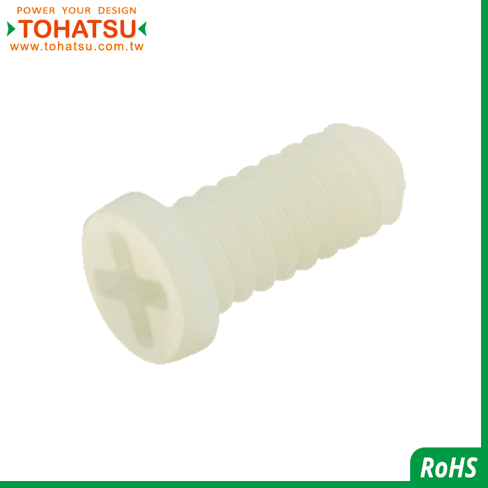 Super low head cross plastic screw (material: RENY)