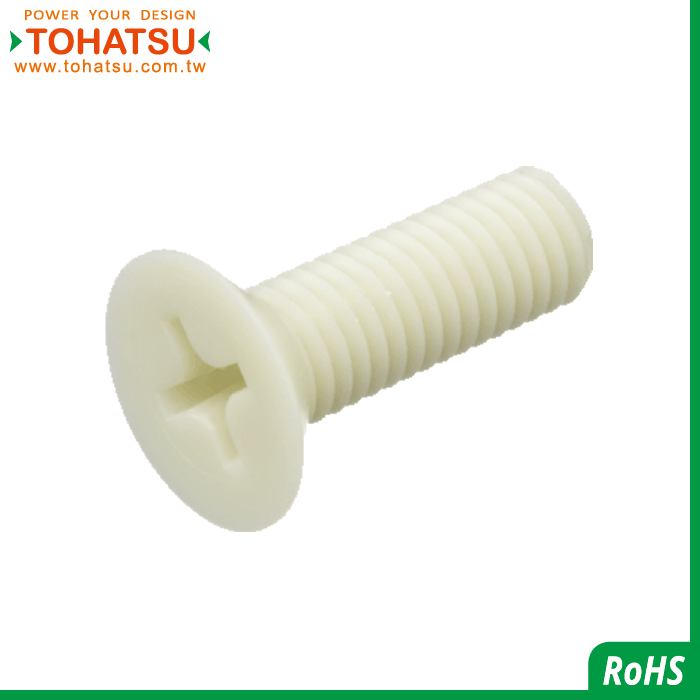 Countersunk head cross plastic screw (Material: RENY)