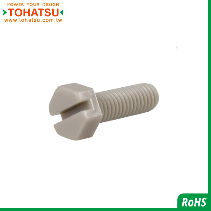 Outer Hexagon Slotted Bolt (Material: PEEK)