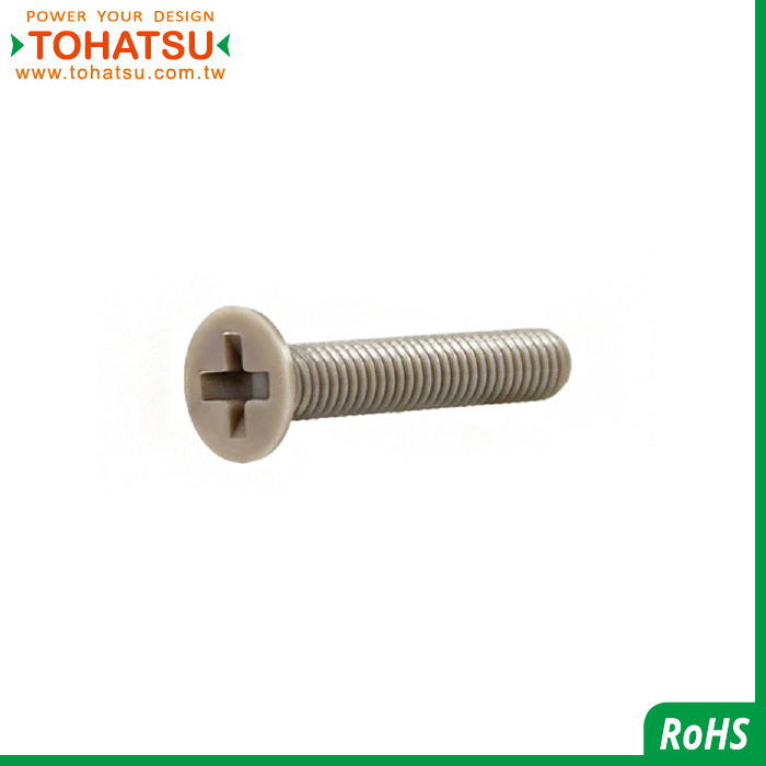 Countersunk head cross plastic screw (material: PEEK)-PEEKFH