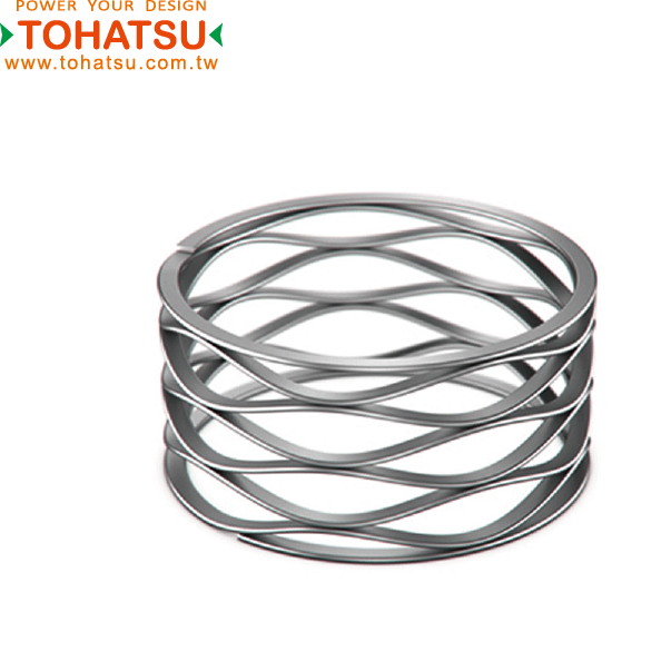 On top wave spring (flat end type) (Material: Spring steel)