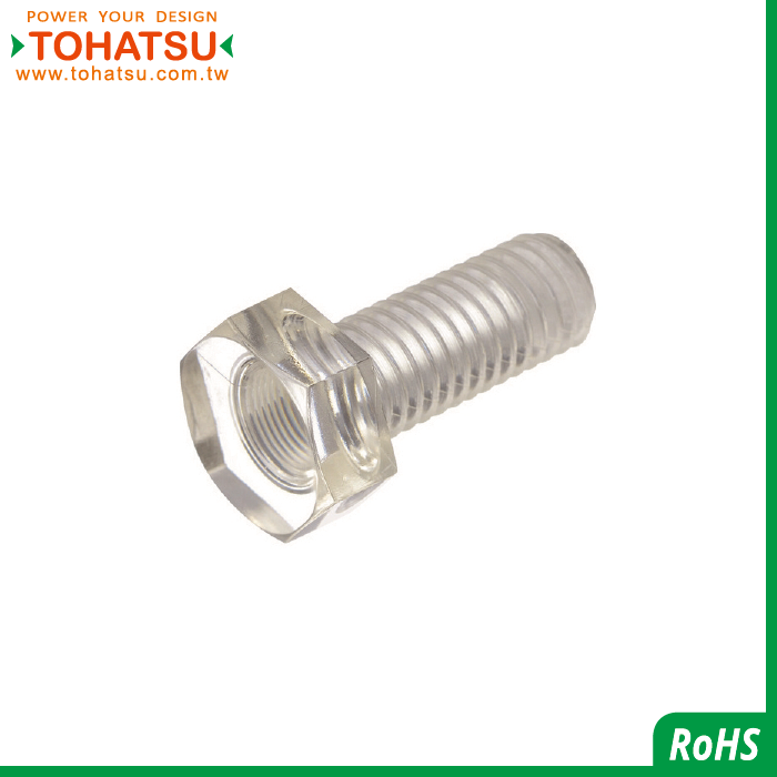 Hexagon plastic bolts (Material: PC)